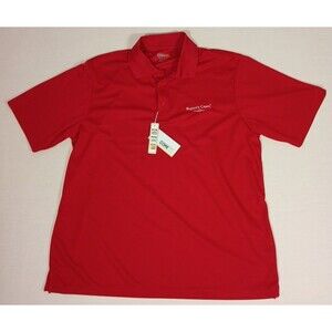 NWT Bright's Creek Golf Polo Shirt XL Red Polyester  Wicking Uv Protection